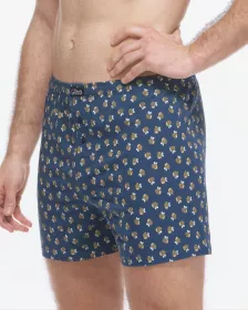 GINA pánské trenky volné, šité, s potiskem  75219P | Tm.popel/Cibulová L/XL, Tm.popel/Cibulová M/L, Tm.popel/Cibulová XL/XXL