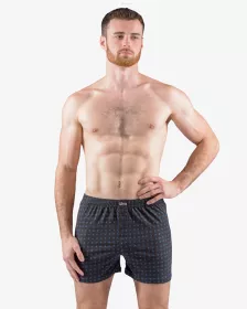 GINA pánské trenky volné, nadměrné, šité, s potiskem 75208P