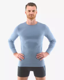 GINA pánské tričko s dlouhým rukávem, dlouhý rukáv, šité, jednobarevné 78003P -