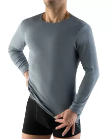 GINA pánské tričko s dlouhým rukávem, dlouhý rukáv, šité, jednobarevné 78003P -