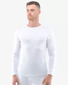 GINA pánské tričko s dlouhým rukávem, dlouhý rukáv, šité, jednobarevné 78003P -