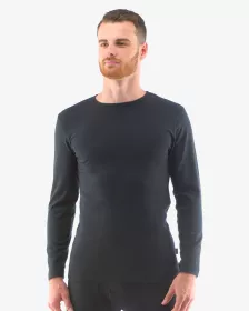 GINA pánské tričko s dlouhým rukávem, dlouhý rukáv, šité, jednobarevné 78003P -