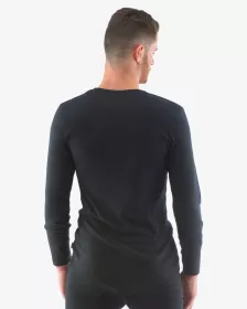 GINA pánské tričko s dlouhým rukávem, dlouhý rukáv, šité, jednobarevné 78003P -