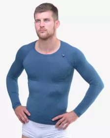 GINA pánské tričko s dlouhým rukávem pánské, dlouhý rukáv, bezešvé, jednobarevné CoolMax 88007P - lékořice S/M GINA pánské tričko s dlouhým rukávem pánské, dlouhý rukáv, bezešvé, jednobarevné CoolMax 88007P - lékořice S/M