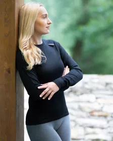 GINA dámské tričko s dlouhým rukávem uni, dlouhý rukáv, šité, jednobarevné Merino Thermolite 88014P
