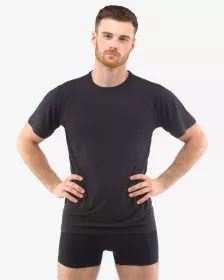 GINA pánské tričko s krátkým rukávem, krátký rukáv, šité, jednobarevné ECO Bamboo Sport 78004P EcoBamboo