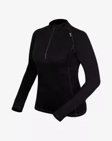 GINA dámské triko se zipem s dlouhým rukávem dámské, dlouhý rukáv, šité, jednobarevné Merino Bamboo 88015P EcoBamboo