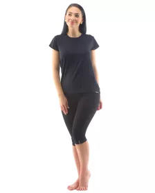 GINA dámské capri legíny sportovní, šité, klasické, jednobarevné ECO Bamboo Sport 95036P EcoBamboo