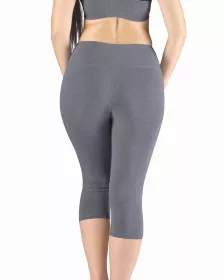 GINA dámské capri legíny sportovní, šité, klasické, jednobarevné ECO Bamboo Sport 95036P EcoBamboo