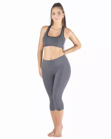 GINA dámské capri legíny sportovní, šité, klasické, jednobarevné ECO Bamboo Sport 95036P EcoBamboo
