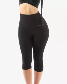 GINA dámské Capri s vysokým pasem sportovní, bezešvé, klasické, jednobarevné ECO Bamboo Sport 95038P EcoBamboo