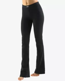 GINA dámské kalhoty zvonové prodloužená délka, dlouhé, šité, klasické, jednobarevné 96002P