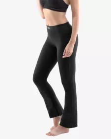 GINA dámské kalhoty zvonové zkrácená délka, dlouhé, šité, klasické, jednobarevné 96000P