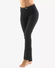 GINA dámské kalhoty zvonové zkrácená délka, dlouhé, šité, klasické, jednobarevné 96000P