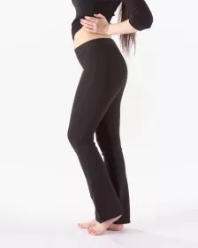 GINA dámské kalhoty zvonové zkrácená délka, dlouhé, šité, klasické, jednobarevné 96000P