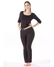 GINA dámské kalhoty zvonové zkrácená délka, dlouhé, šité, klasické, jednobarevné 96000P