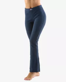 GINA dámské kalhoty zvonové zkrácená délka, dlouhé, šité, klasické, jednobarevné 96000P