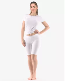 GINA dámské legíny kratší, krátké, šité, klasické, jednobarevné 93019P