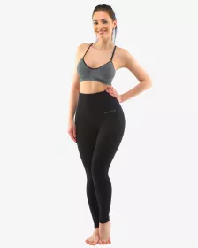 GINA dámské legíny s vysokým pasem sportovní, dlouhé, bezešvé, klasické, jednobarevné ECO Bamboo Sport 95037P EcoBamboo
