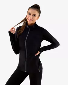 GINA dámské mikina s dlouhým rukávem, dlouhý rukáv, šité, jednobarevné ECO Bamboo Sport 99006P EcoBamboo