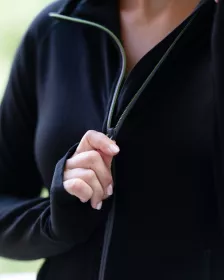 GINA dámské mikina s dlouhým rukávem a kapucí, dlouhý rukáv, šité, jednobarevné ECO Bamboo Sport 99007P EcoBamboo