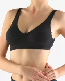 GINA dámské podprsenka sportovní, bez kostice, šité, jednobarevné 97016P