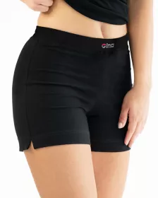 GINA dámské šortky krátké, šité, klasické, jednobarevné  93020P | Černá L, Černá M, Černá S, Černá XL, Černá XXL