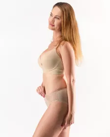GINA Bambusové kalhotky s krajkou na bocích, šité, krajka, jednobarevné, Krajka bez zařazení 10306P