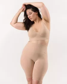 GINA Boxerky s dlouhou nohavičkou a zpevněným pasem EcoBamboo, bezešvé, jednobarevné, Eco Bamboo 03020P