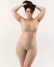 GINA Boxerky s dlouhou nohavičkou a zpevněným pasem EcoBamboo, bezešvé, jednobarevné, Eco Bamboo 03020P