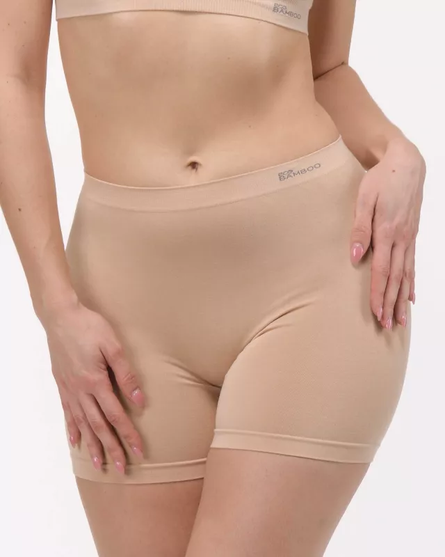 GINA Boxerky se středně dlouhou nohavičkou EcoBamboo, bezešvé, jednobarevné, Eco Bamboo 03021P