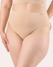 GINA dámské kalhotky klasické ve větších velikostech, větší velikosti, bezešvé, jednobarevné Eco Bamboo 01002P EcoBamboo