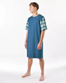 GINA Košile noční pánská krátký rukáv, šité, potisk, Pyžama 2025 79200P GINA Košile noční pánská krátký rukáv, šité, potisk, Pyžama 2025 79200P