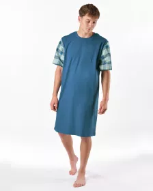 GINA Košile noční pánská krátký rukáv, šité, potisk, Pyžama 2025 79200P GINA Košile noční pánská krátký rukáv, šité, potisk, Pyžama 2025 79200P