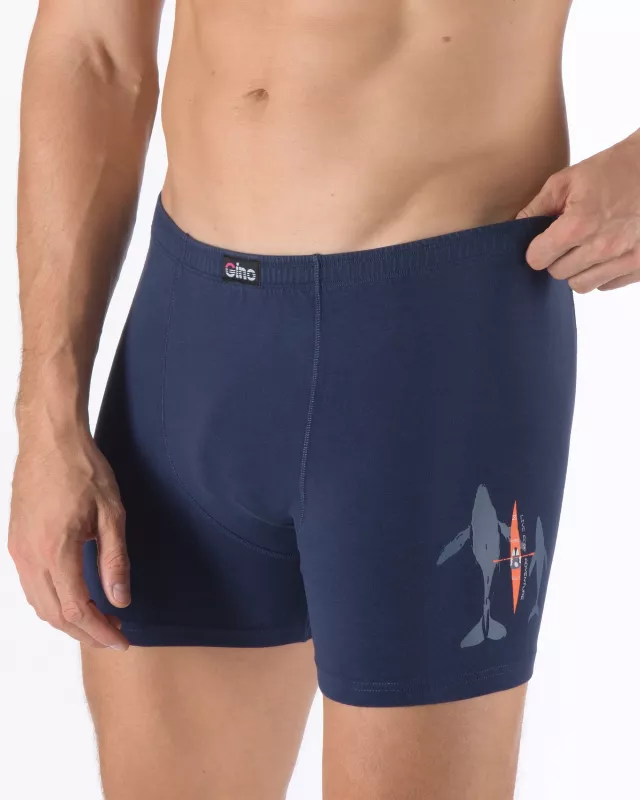 GINA Boxerky delší nohavička, šité, potisk 74191P