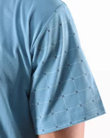 GINA Košile noční pánská krátký rukáv, šité, potisk 79222P
