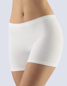 GINA dámské boxerky vyšší, kratší nohavička, bezešvé, klasické, jednobarevné Bamboo Cotton 03009P | bílá L/XL, bílá M/L, černá L/XL, černá M/L