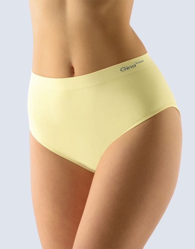GINA dámské kalhotky klasické ve větších velikostech, větší velikosti, bezešvé, jednobarevné Bamboo PureLine 01001P - vanilková XL/XXL