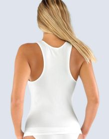 GINA dámské tílko boxer, bezešvé, jednobarevné MicroBavlna 08010P | azurová M/L, azurová S/M, sv. oranžová M/L, sv. oranžová S/M