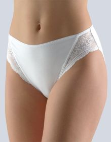 GINA dámské kalhotky klasické s úzkým bokem, úzký bok, šité, s krajkou, jednobarevné Delicate 10190P