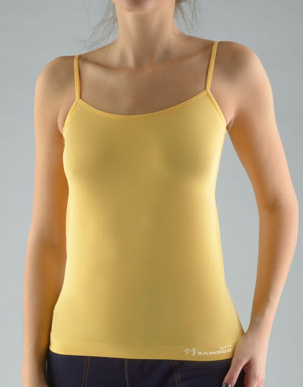 GINA dámské košilka, úzká ramínka, bezešvé, jednobarevné Bamboo Cotton 08988P