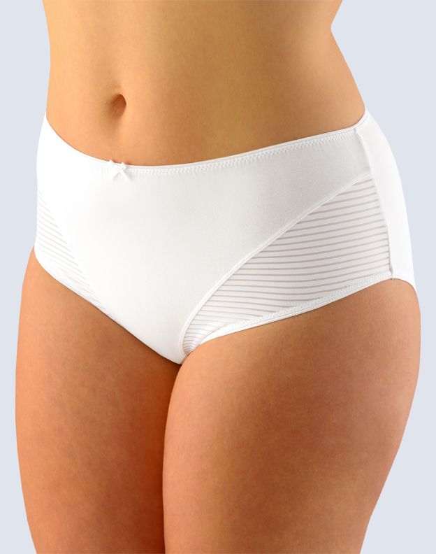 GINA dámské kalhotky klasické ve větších velikostech, větší velikosti, šité, jednobarevné 11053P -